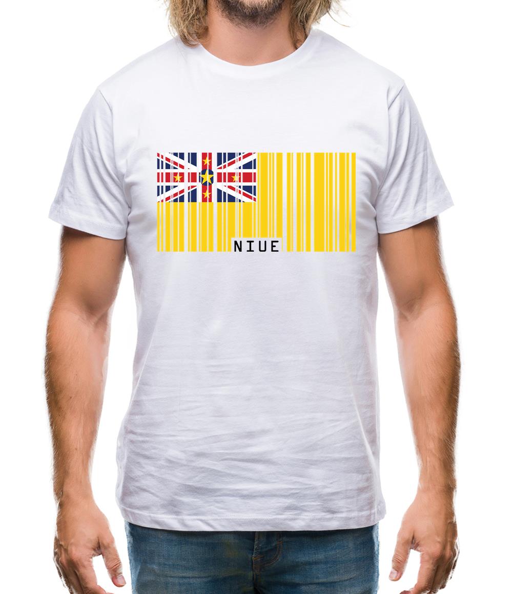 Niue Barcode Style Flag Mens T-Shirt Niue Barcode Style Flag Mens T-Shirt
