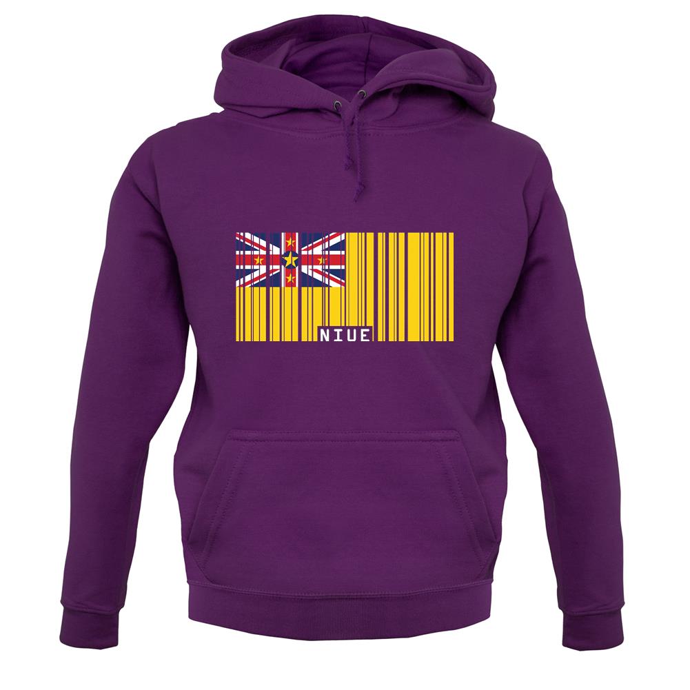 Niue Barcode Style Flag unisex hoodie Niue Barcode Style Flag unisex hoodie