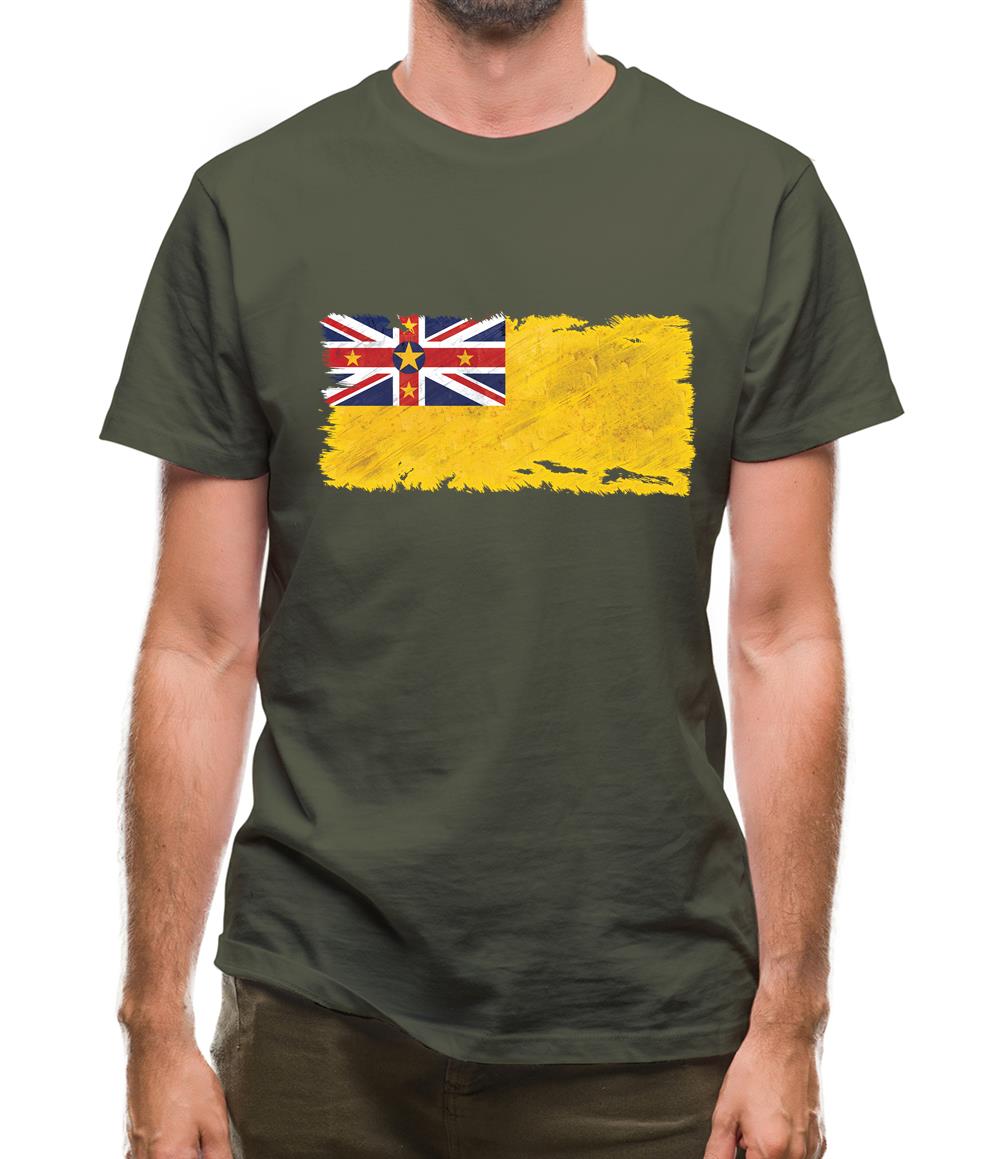 Niue Grunge Style Flag Mens T-Shirt Niue Grunge Style Flag Mens T-Shirt