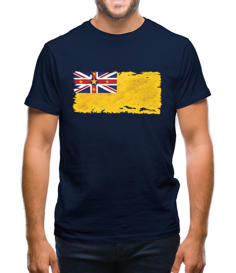 Niue Grunge Style Flag Mens T-Shirt Niue Grunge Style Flag Mens T-Shirt