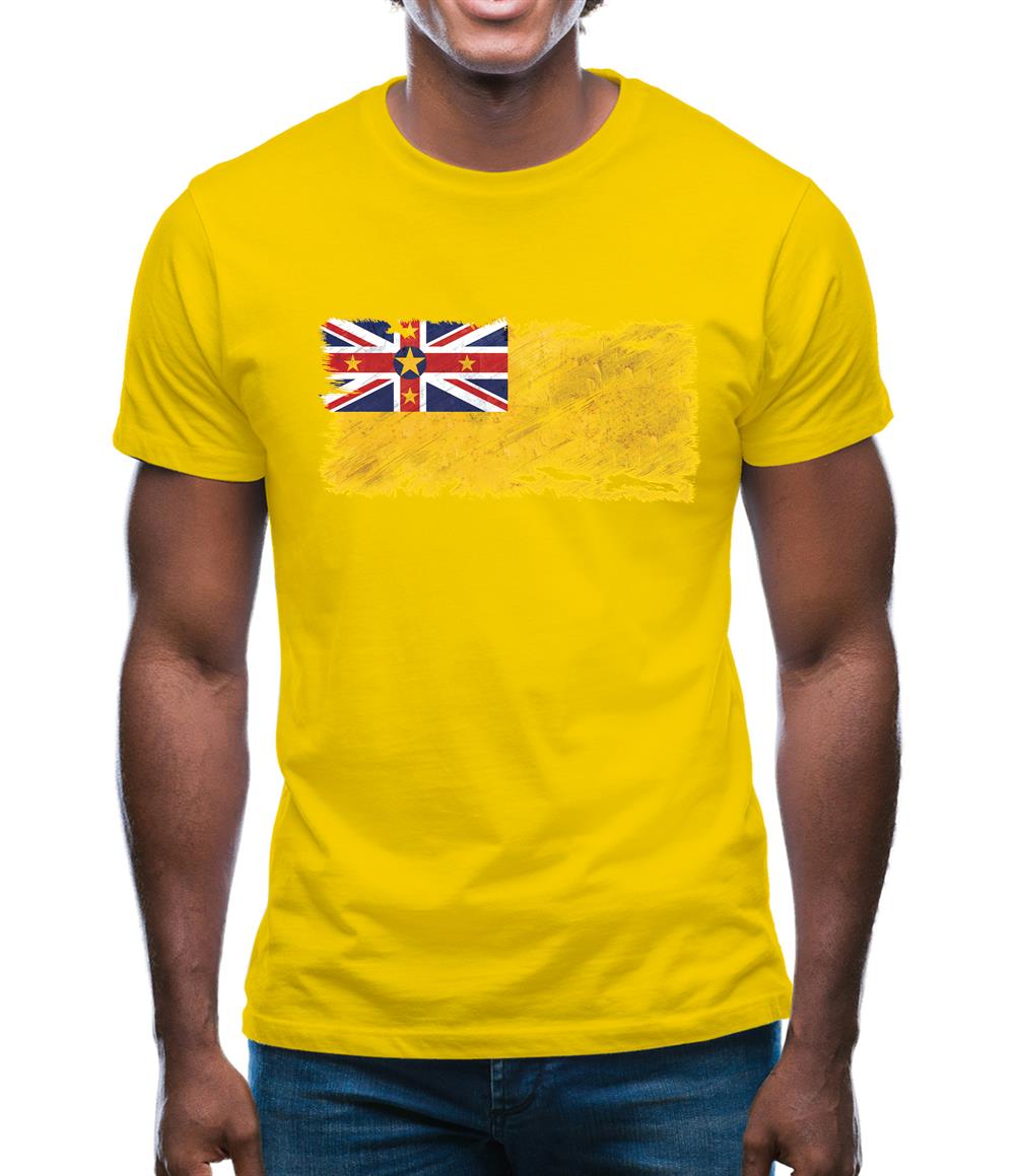 Niue Grunge Style Flag Mens T-Shirt Niue Grunge Style Flag Mens T-Shirt