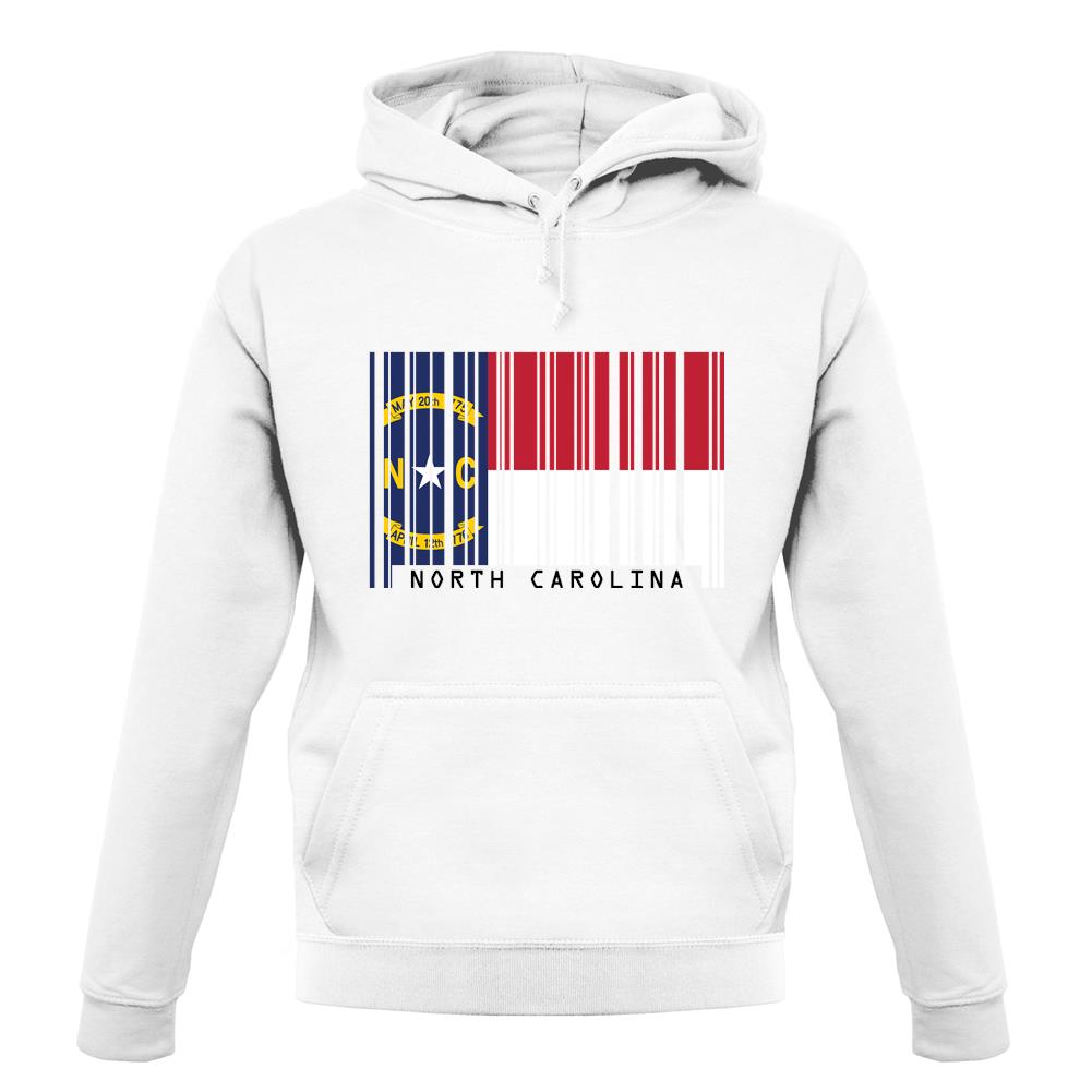 North Carolina Barcode Style Flag unisex hoodie North Carolina Barcode Style Flag unisex hoodie