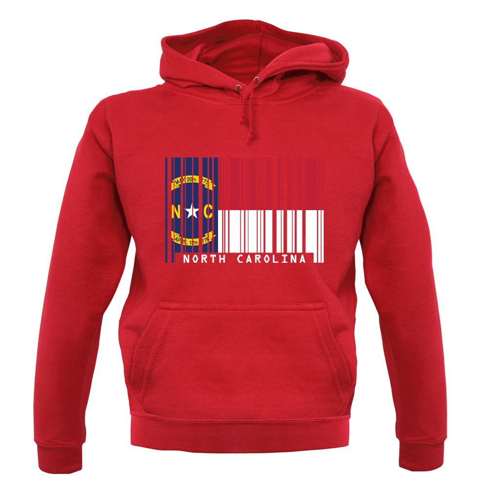 North Carolina Barcode Style Flag unisex hoodie North Carolina Barcode Style Flag unisex hoodie