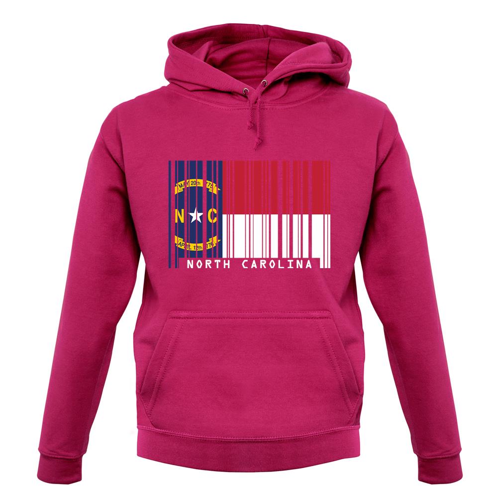 North Carolina Barcode Style Flag unisex hoodie North Carolina Barcode Style Flag unisex hoodie