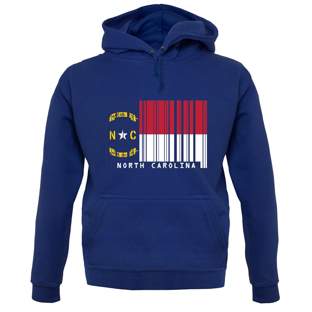 North Carolina Barcode Style Flag unisex hoodie North Carolina Barcode Style Flag unisex hoodie