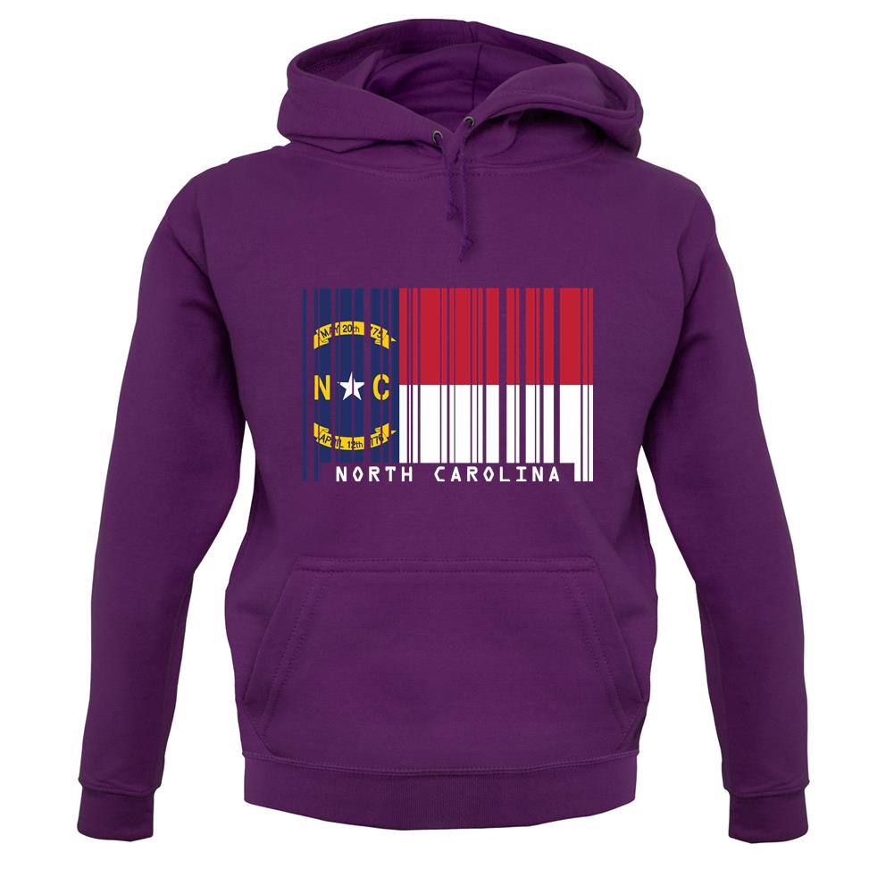 North Carolina Barcode Style Flag unisex hoodie North Carolina Barcode Style Flag unisex hoodie