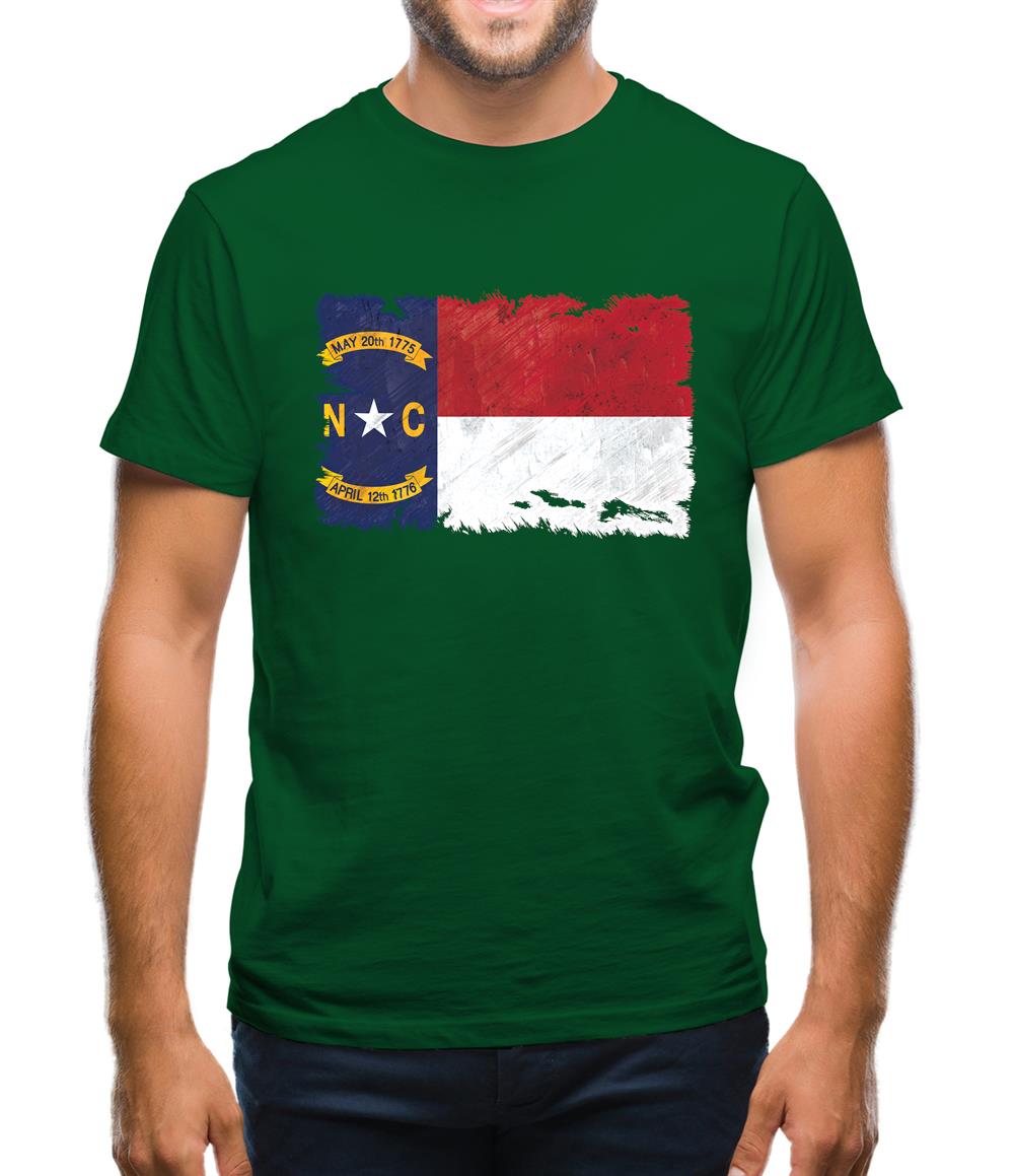North Carolina Grunge Style Flag Mens T-Shirt North Carolina Grunge Style Flag Mens T-Shirt