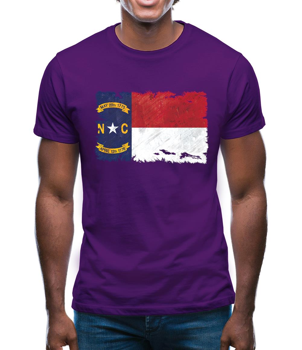 North Carolina Grunge Style Flag Mens T-Shirt North Carolina Grunge Style Flag Mens T-Shirt