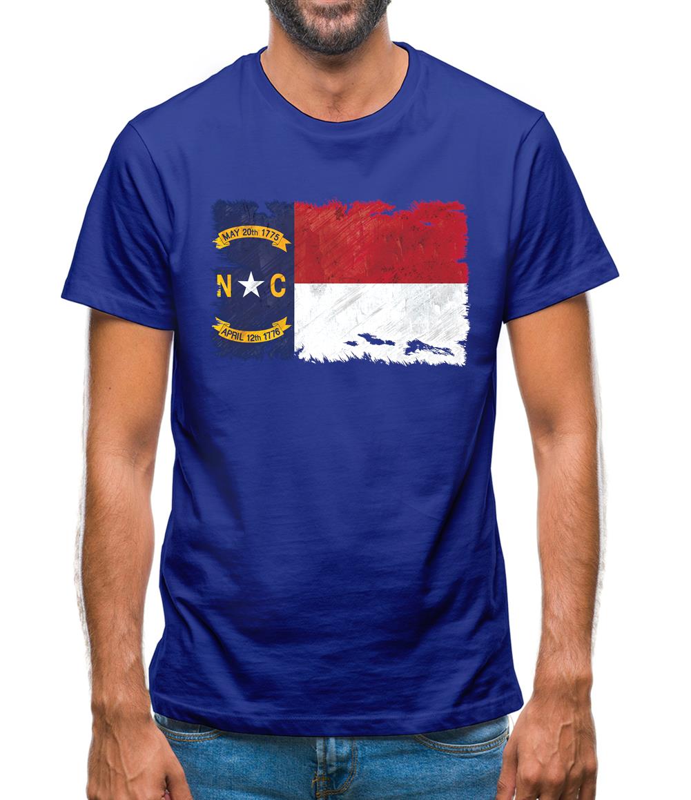 North Carolina Grunge Style Flag Mens T-Shirt North Carolina Grunge Style Flag Mens T-Shirt