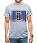 North Dakota  Barcode Style Flag Mens T-Shirt North Dakota  Barcode Style Flag Mens T-Shirt