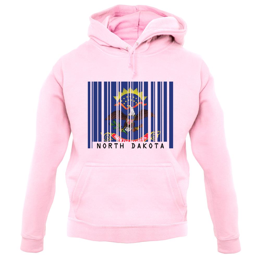 North Dakota  Barcode Style Flag unisex hoodie North Dakota  Barcode Style Flag unisex hoodie