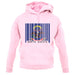 North Dakota  Barcode Style Flag unisex hoodie North Dakota  Barcode Style Flag unisex hoodie