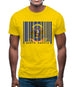 North Dakota  Barcode Style Flag Mens T-Shirt North Dakota  Barcode Style Flag Mens T-Shirt