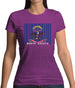 North Dakota  Barcode Style Flag Womens T-Shirt North Dakota  Barcode Style Flag Womens T-Shirt