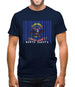 North Dakota  Barcode Style Flag Mens T-Shirt North Dakota  Barcode Style Flag Mens T-Shirt