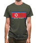 North Korea  Barcode Style Flag Mens T-Shirt North Korea  Barcode Style Flag Mens T-Shirt