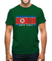 North Korea  Barcode Style Flag Mens T-Shirt North Korea  Barcode Style Flag Mens T-Shirt