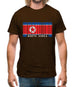 North Korea  Barcode Style Flag Mens T-Shirt North Korea  Barcode Style Flag Mens T-Shirt