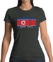 North Korea  Barcode Style Flag Womens T-Shirt North Korea  Barcode Style Flag Womens T-Shirt