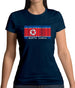 North Korea  Barcode Style Flag Womens T-Shirt North Korea  Barcode Style Flag Womens T-Shirt
