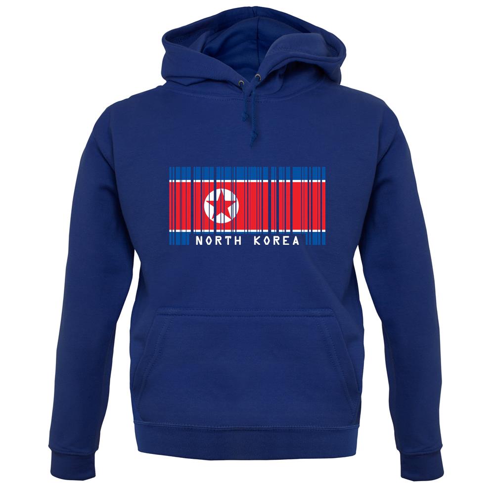 North Korea  Barcode Style Flag unisex hoodie North Korea  Barcode Style Flag unisex hoodie