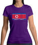 North Korea  Barcode Style Flag Womens T-Shirt North Korea  Barcode Style Flag Womens T-Shirt
