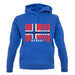 Norway Barcode Style Flag unisex hoodie Norway Barcode Style Flag unisex hoodie