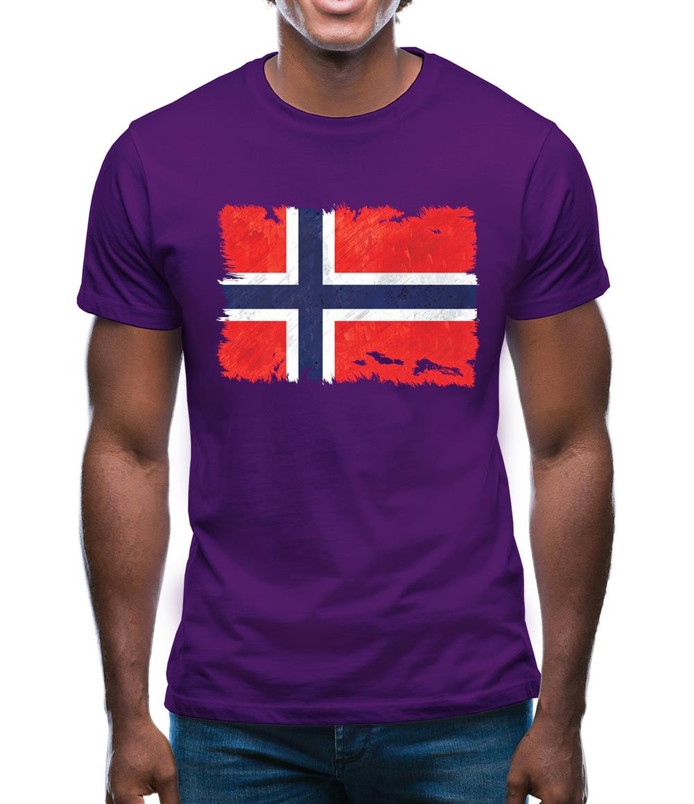 Norway Grunge Style Flag Mens T-Shirt Norway Grunge Style Flag Mens T-Shirt