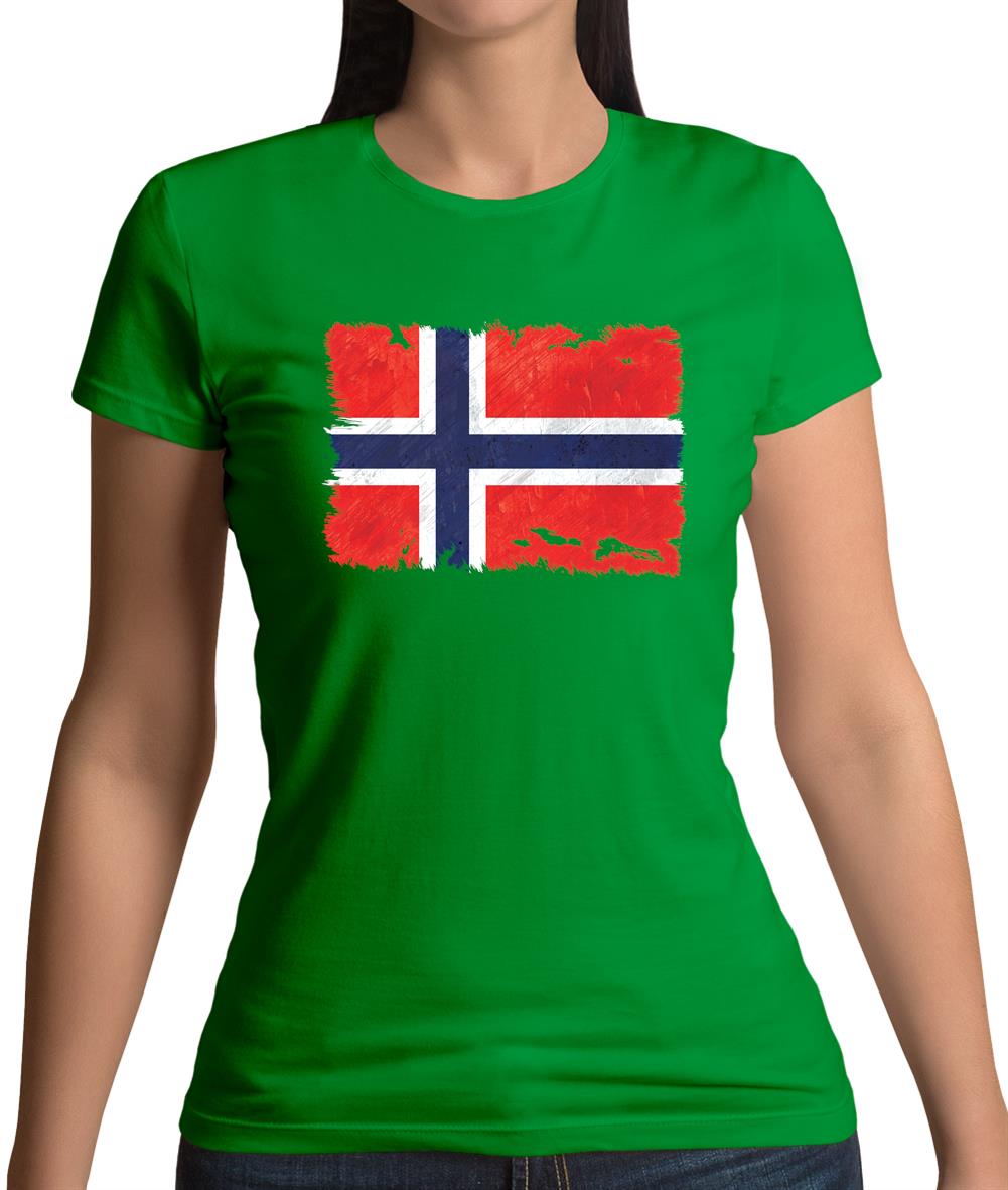 Norway Grunge Style Flag Womens T-Shirt Norway Grunge Style Flag Womens T-Shirt