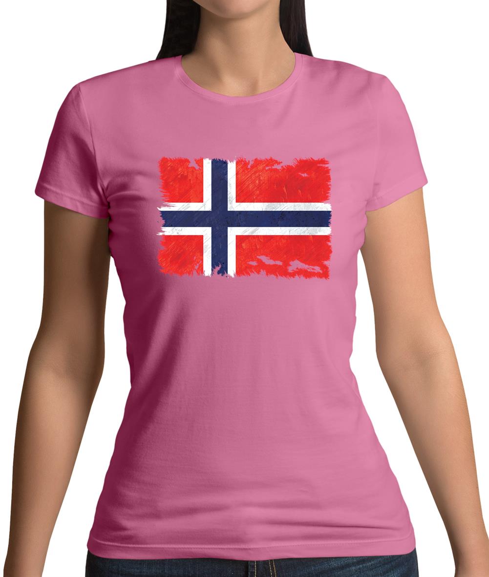 Norway Grunge Style Flag Womens T-Shirt Norway Grunge Style Flag Womens T-Shirt