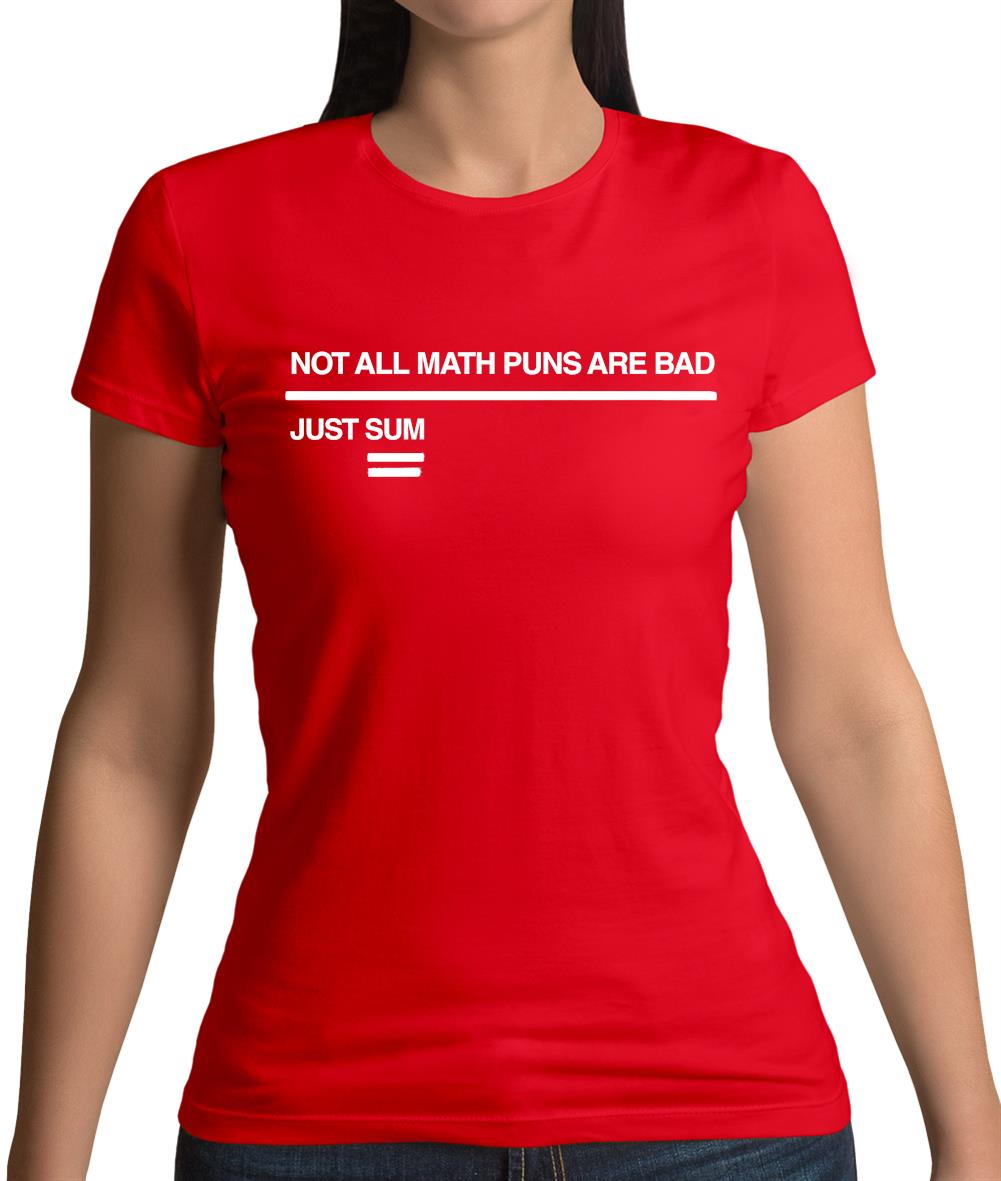 Not All Math Puns Are Bad Womens T-Shirt Not All Math Puns Are Bad Womens T-Shirt