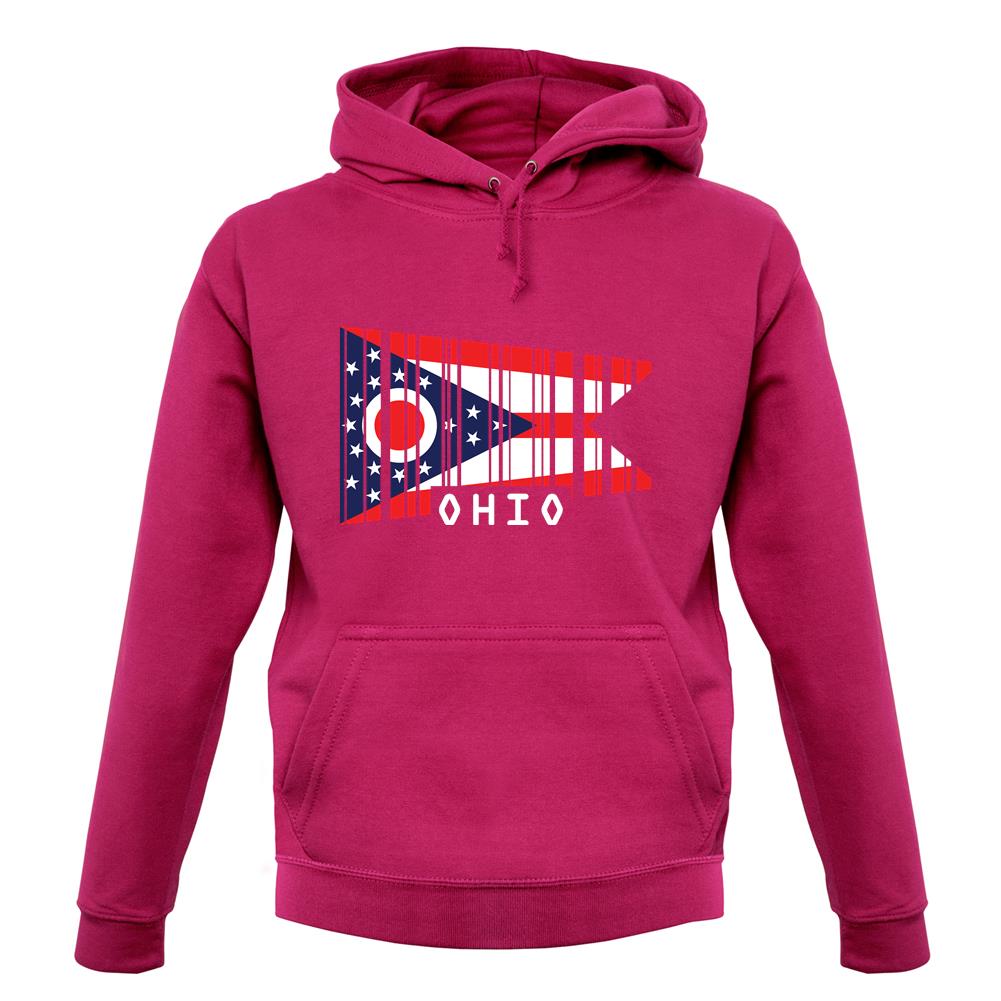 Ohio Barcode Style Flag unisex hoodie Ohio Barcode Style Flag unisex hoodie