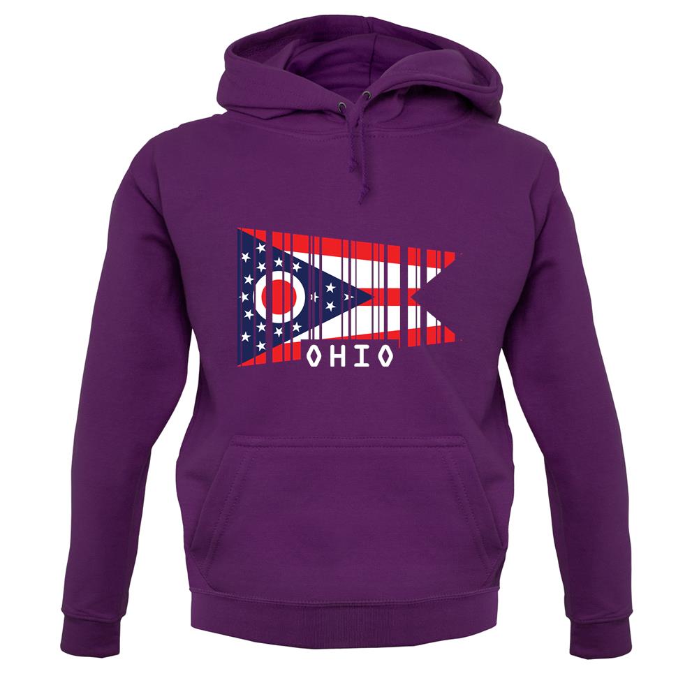 Ohio Barcode Style Flag unisex hoodie Ohio Barcode Style Flag unisex hoodie