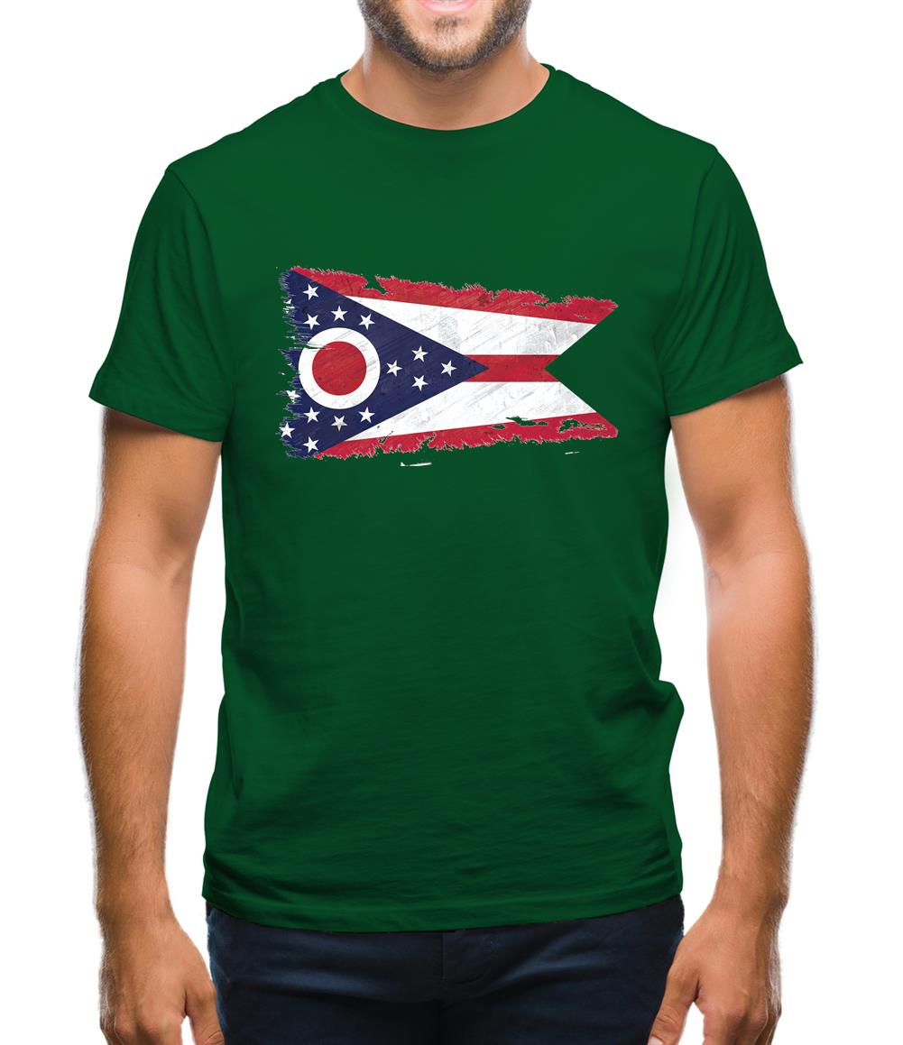 Ohio Grunge Style Flag Mens T-Shirt Ohio Grunge Style Flag Mens T-Shirt