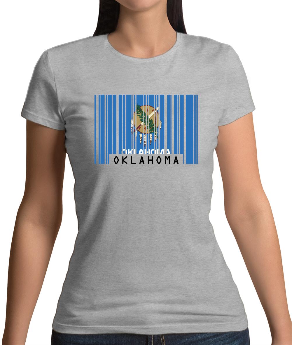 Oklahoma Barcode Style Flag Womens T-Shirt Oklahoma Barcode Style Flag Womens T-Shirt