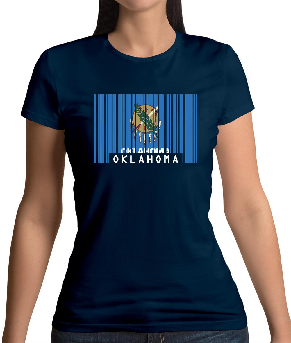 Oklahoma Barcode Style Flag Womens T-Shirt Oklahoma Barcode Style Flag Womens T-Shirt