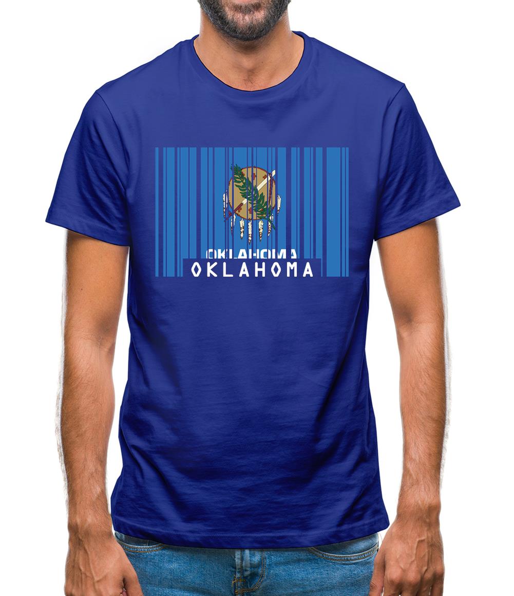 Oklahoma Barcode Style Flag Mens T-Shirt Oklahoma Barcode Style Flag Mens T-Shirt