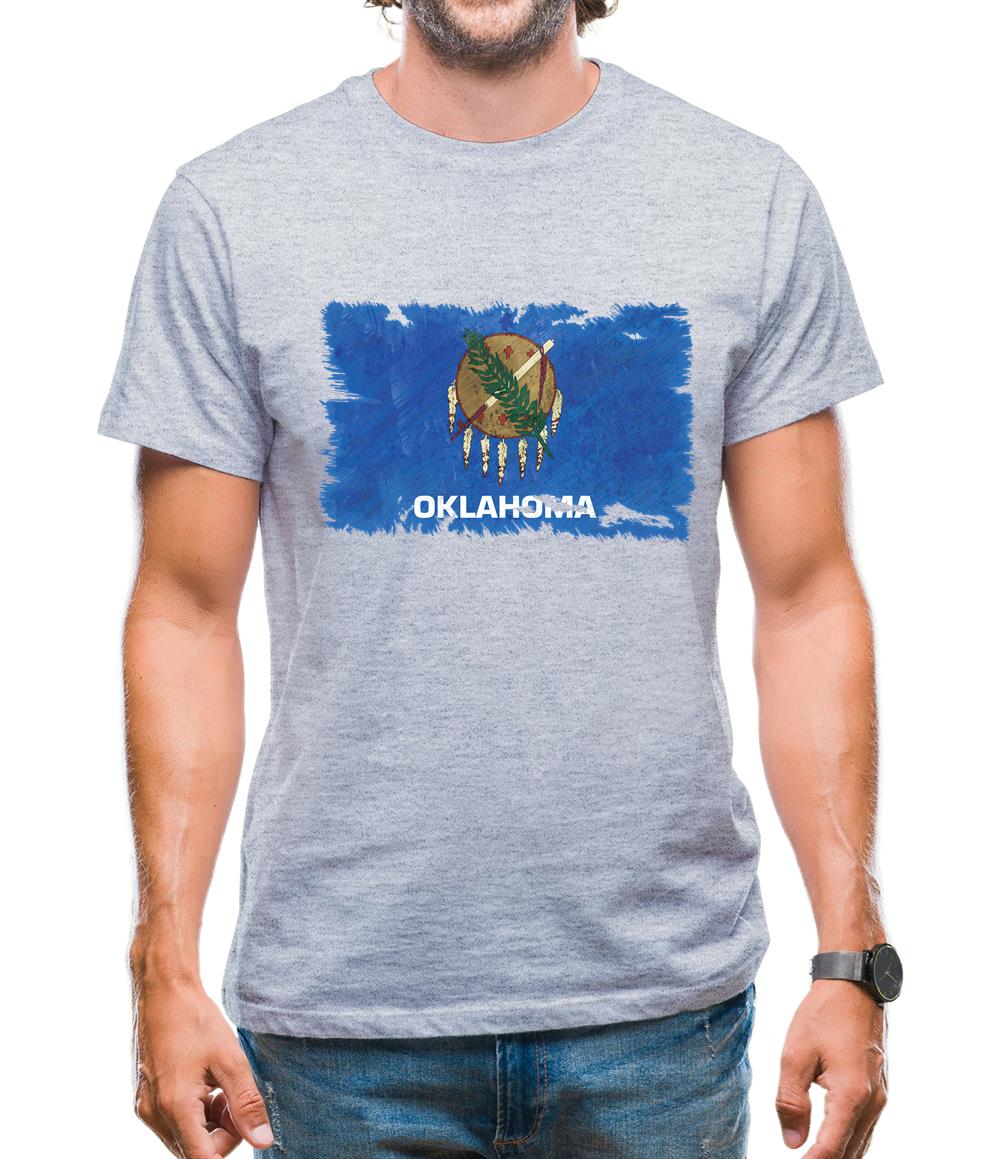 Oklahoma Grunge Style Flag Mens T-Shirt Oklahoma Grunge Style Flag Mens T-Shirt