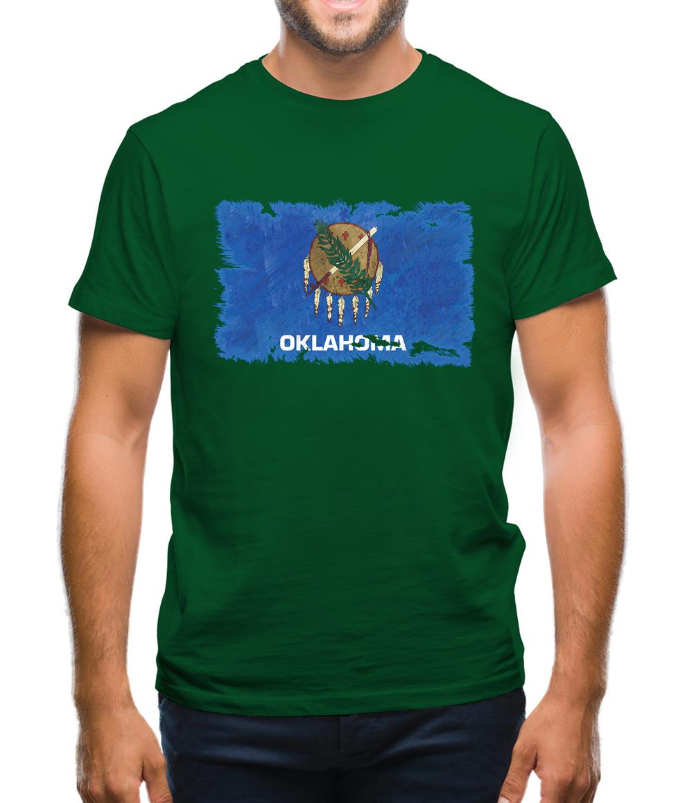 Oklahoma Grunge Style Flag Mens T-Shirt Oklahoma Grunge Style Flag Mens T-Shirt