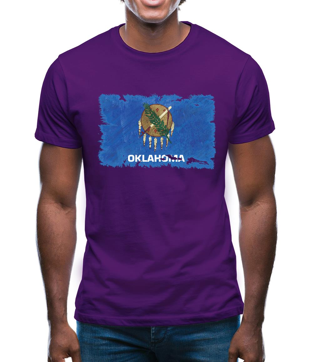 Oklahoma Grunge Style Flag Mens T-Shirt Oklahoma Grunge Style Flag Mens T-Shirt