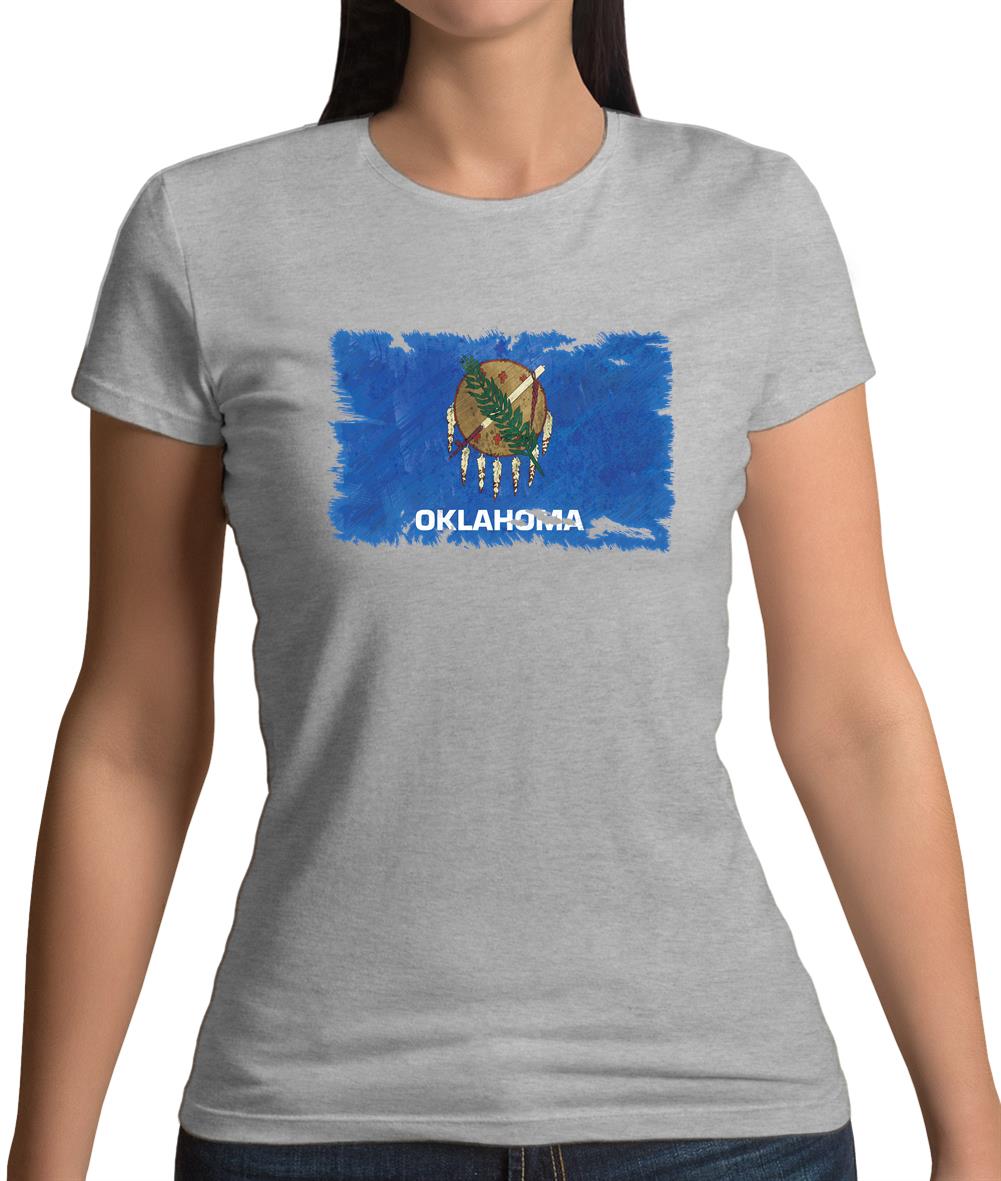 Oklahoma Grunge Style Flag Womens T-Shirt Oklahoma Grunge Style Flag Womens T-Shirt
