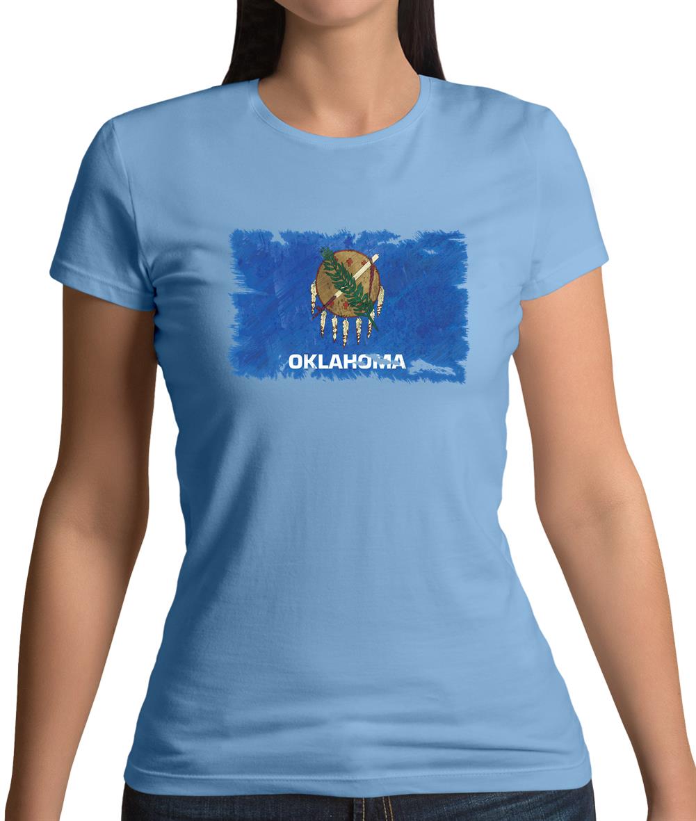 Oklahoma Grunge Style Flag Womens T-Shirt Oklahoma Grunge Style Flag Womens T-Shirt