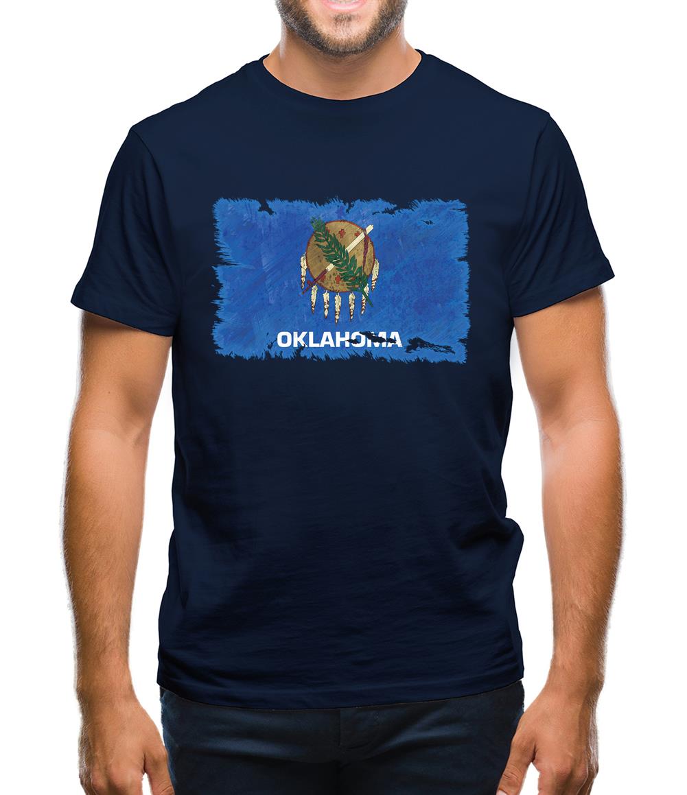 Oklahoma Grunge Style Flag Mens T-Shirt Oklahoma Grunge Style Flag Mens T-Shirt