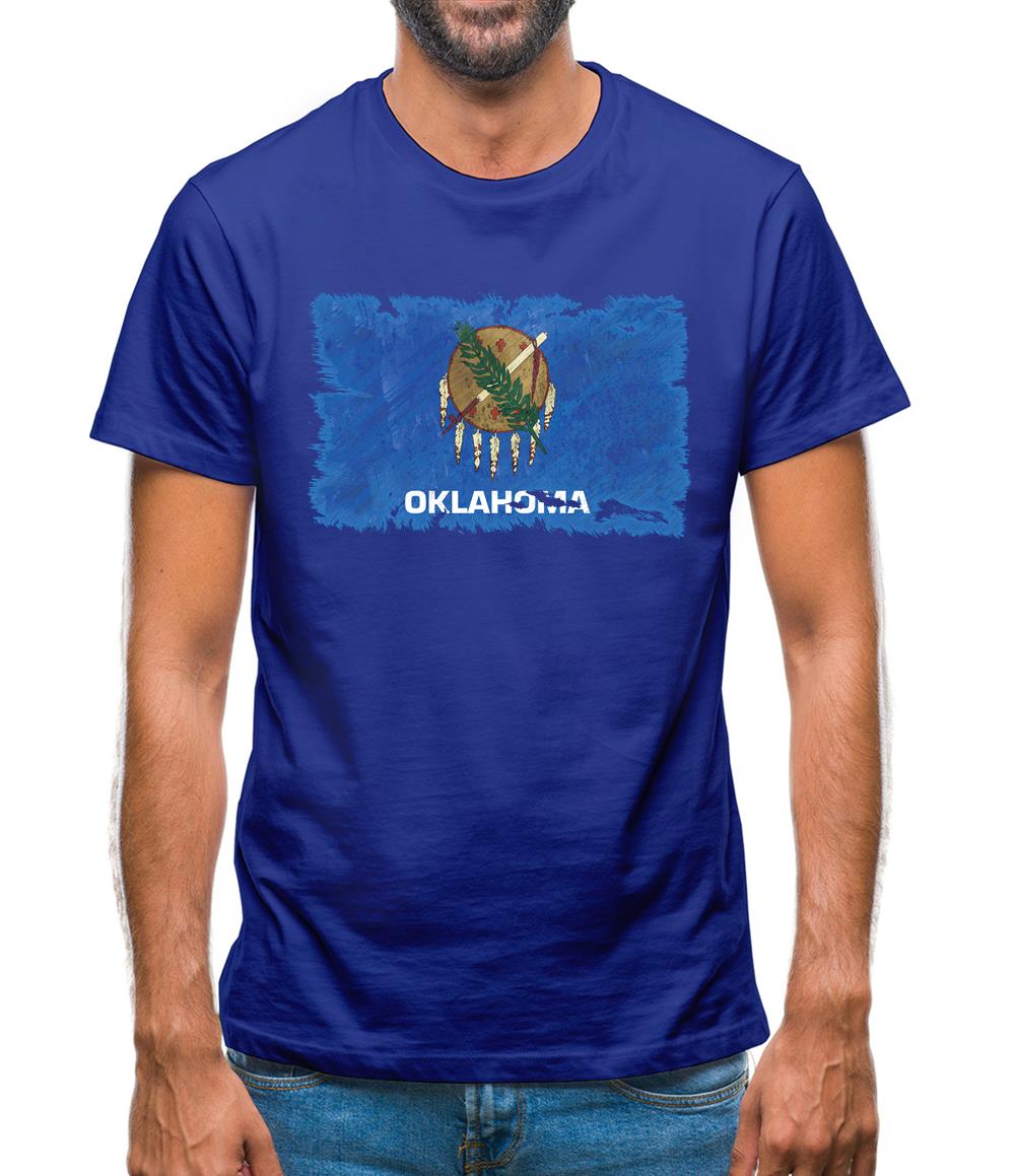 Oklahoma Grunge Style Flag Mens T-Shirt Oklahoma Grunge Style Flag Mens T-Shirt