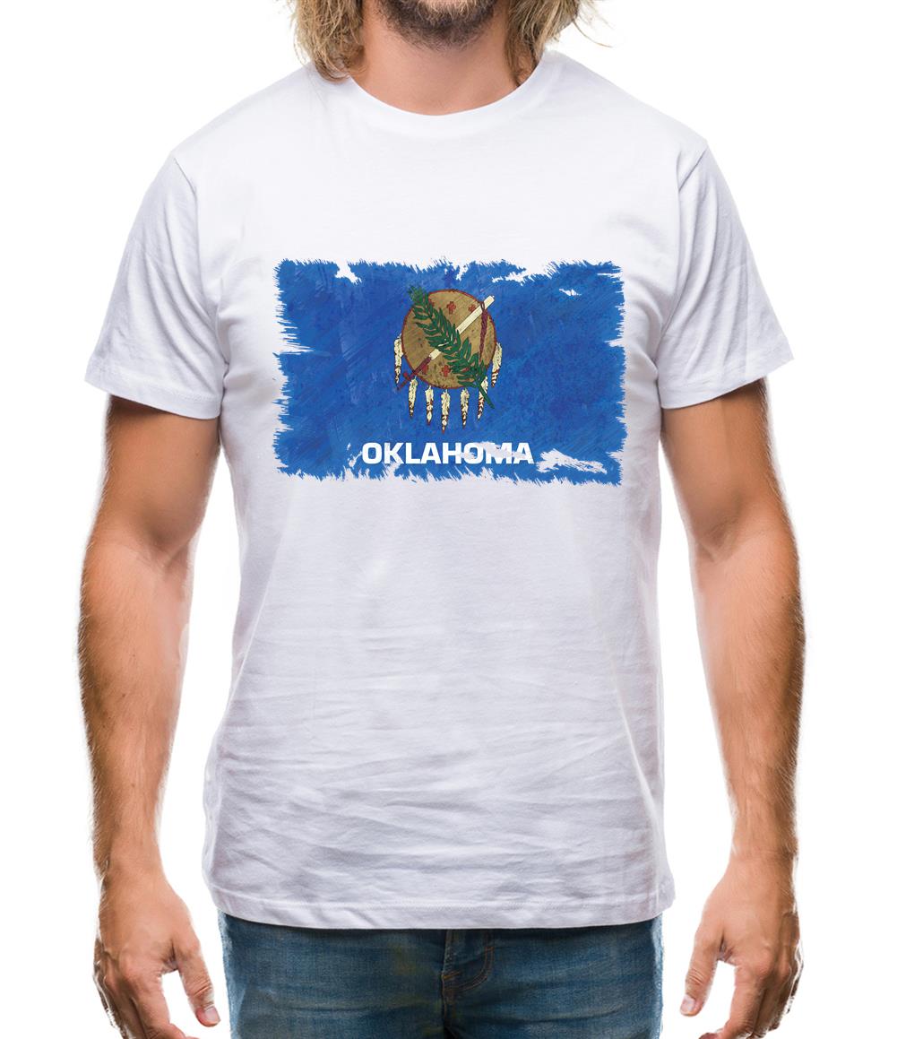 Oklahoma Grunge Style Flag Mens T-Shirt Oklahoma Grunge Style Flag Mens T-Shirt