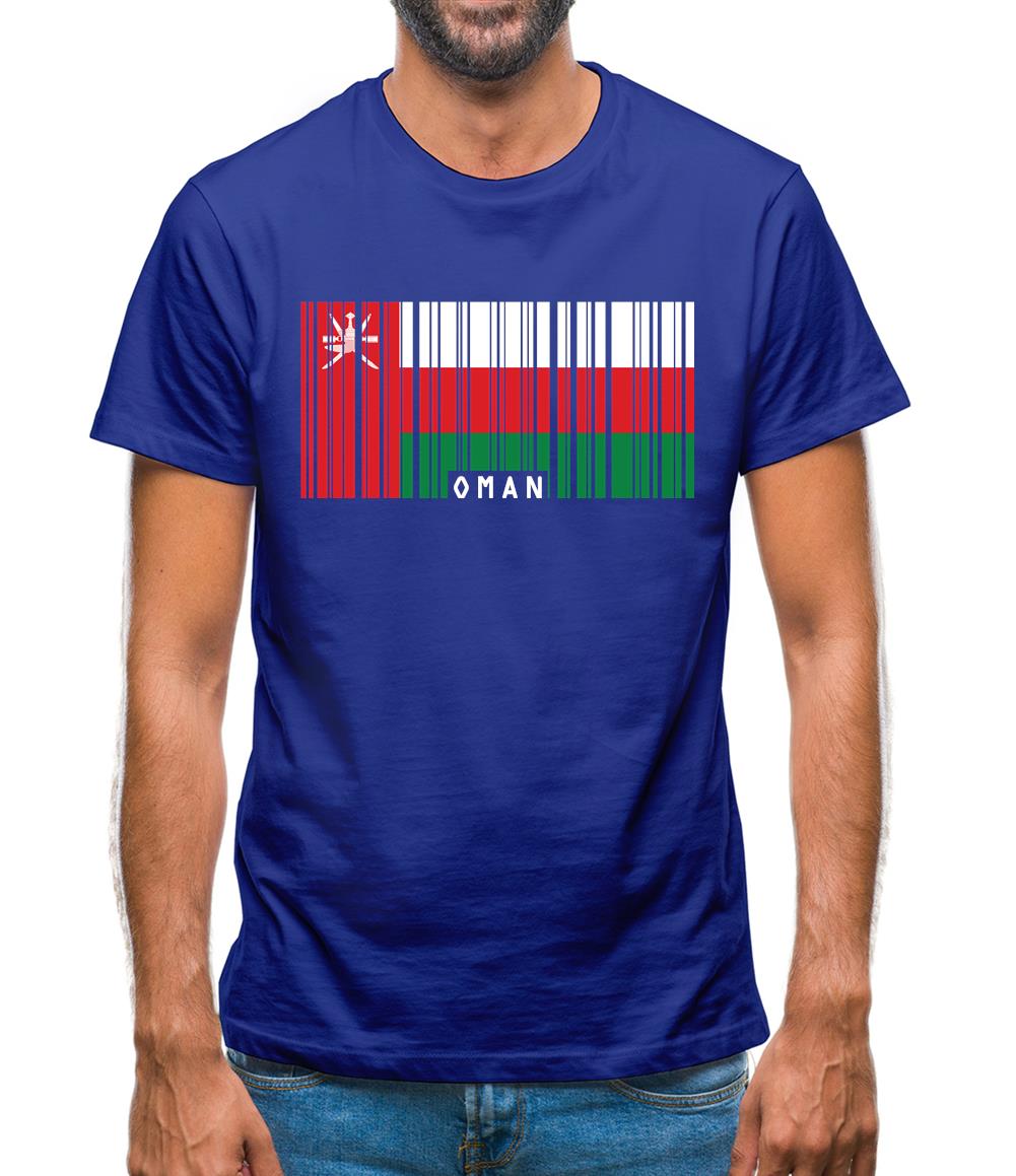 Oman Barcode Style Flag Mens T-Shirt Oman Barcode Style Flag Mens T-Shirt