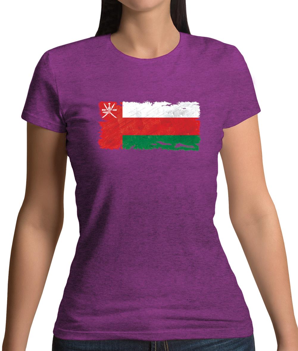 Oman Grunge Style Flag Womens T-Shirt Oman Grunge Style Flag Womens T-Shirt
