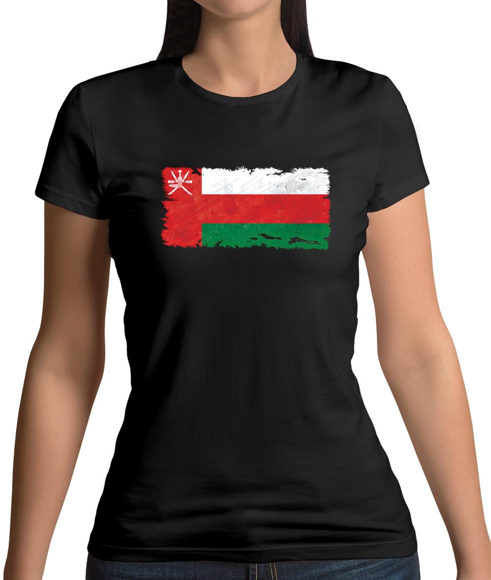 Oman Grunge Style Flag Womens T-Shirt Oman Grunge Style Flag Womens T-Shirt
