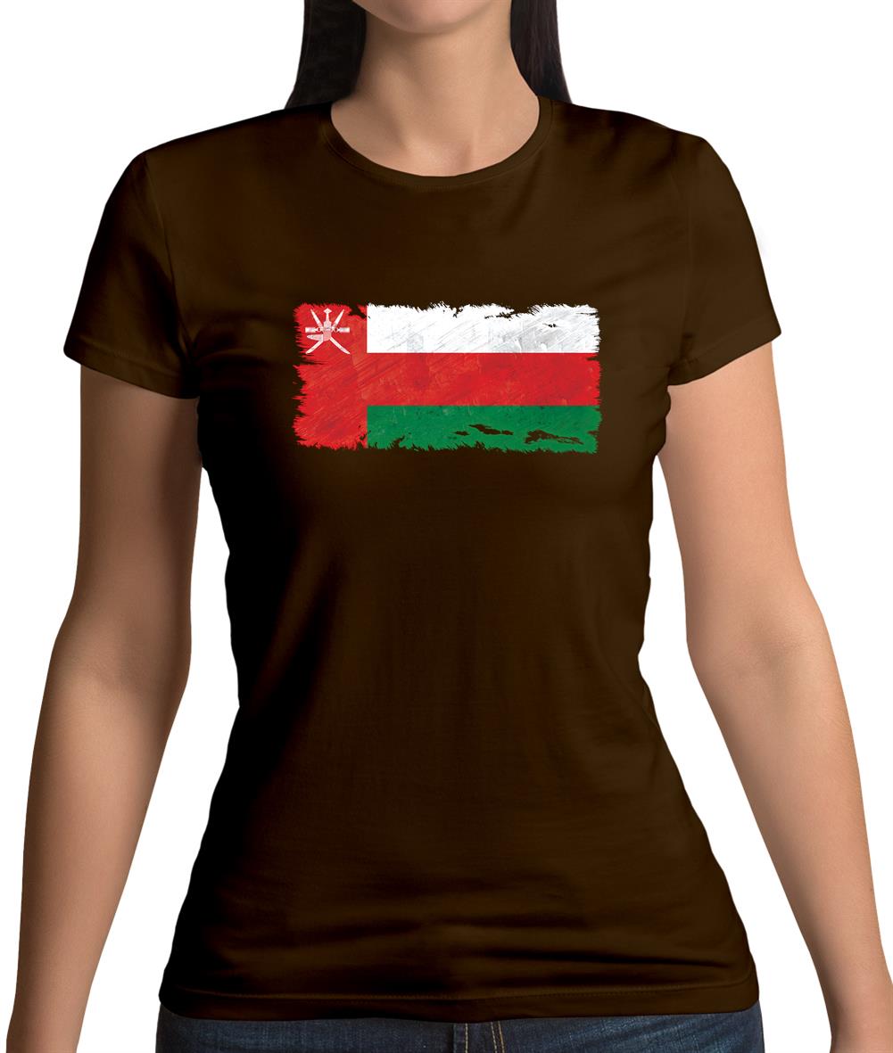 Oman Grunge Style Flag Womens T-Shirt Oman Grunge Style Flag Womens T-Shirt