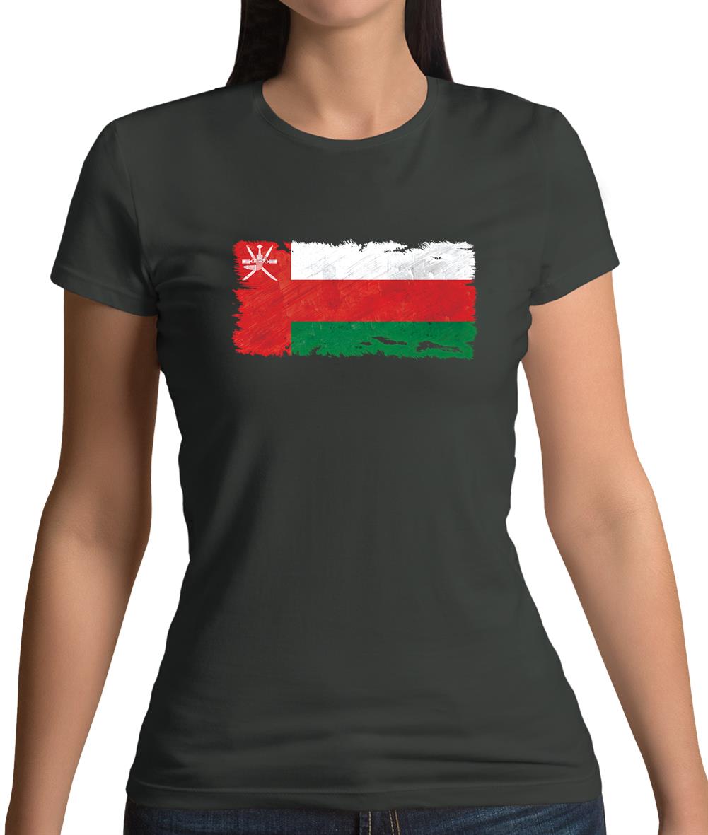 Oman Grunge Style Flag Womens T-Shirt Oman Grunge Style Flag Womens T-Shirt